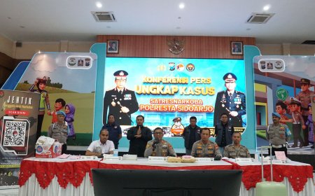 Polresta Sidoarjo Ungkap Kasus Narkotika dengan Modus Jaringan Internasional