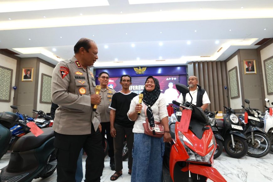 Motor Hasil Ungkap Kasus Dikembalikan kepada Pemiliknya Secara Gratis